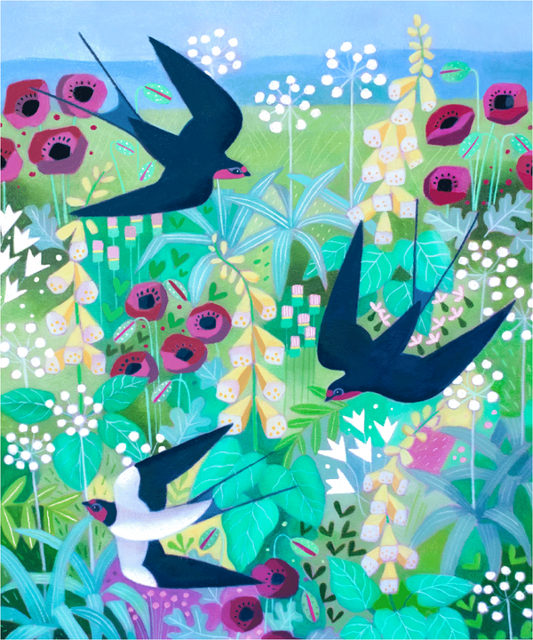 Soaring Swallows (56 Piece Bird Jigsaw Puzzle)