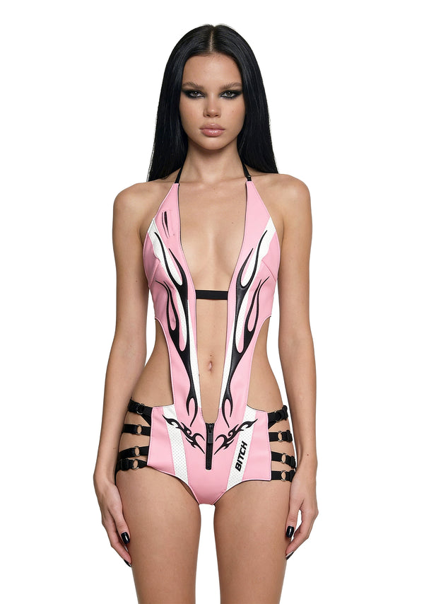 Racing Backless Body - Pink