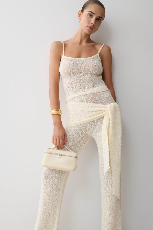Mattais Boucle Knit Pants - Ivory