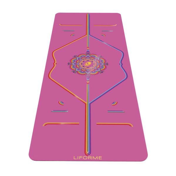 VNP Liforme Rainbow Yoga Mat Grateful Pink - Handled