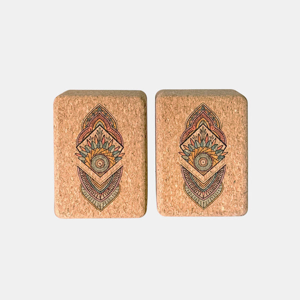 Mandala Handstand & Hand Balancing Cork Blocks | 100% Natural