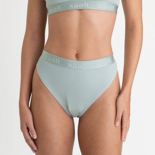 Leakproof Cotton Rib High Rise Thong